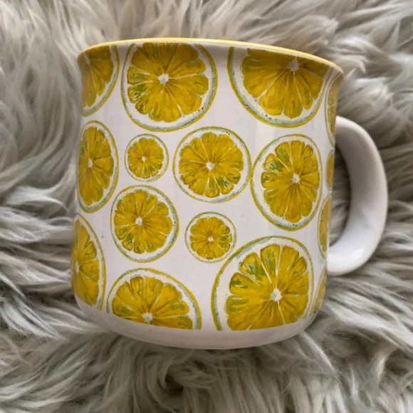 Other - Lemon print coffee mug